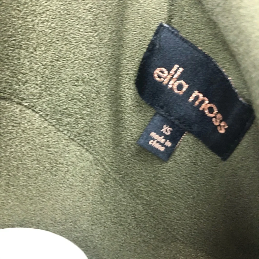 🎁 Ella Moss Stella Moto Jacket in Army Green XS Women’s